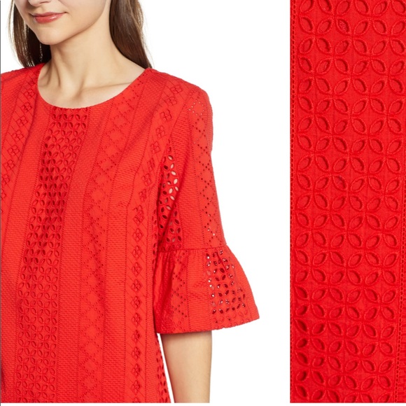 NEW • J. Crew • Flutter Sleeve Eyelet Mini Dress - Picture 3 of 8